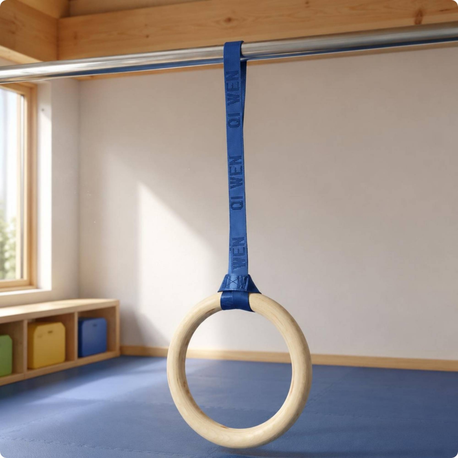 Wooden Gym Rings Woven Strappi – обзор и цена Gymnastic Ring Wood