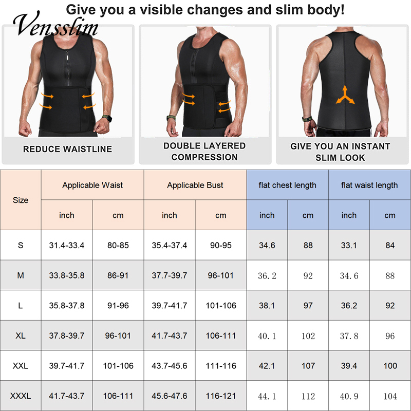 Men Neoprene Sauna Zipper Wais – обзор и цена Crossfit Weight Vest