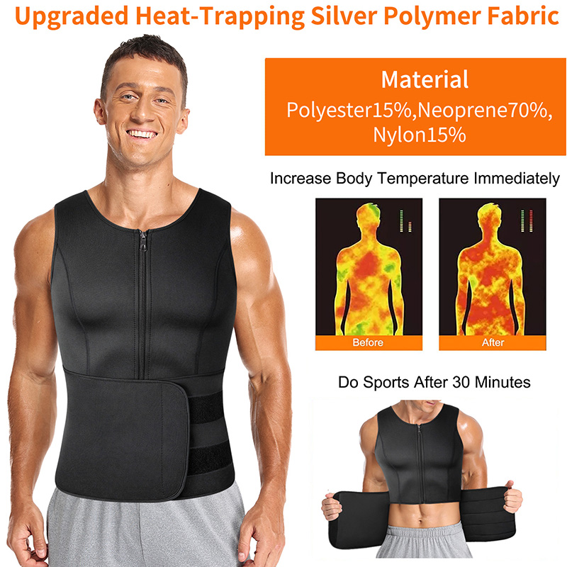 Men Neoprene Sauna Zipper Wais – обзор и цена Crossfit Weight Vest