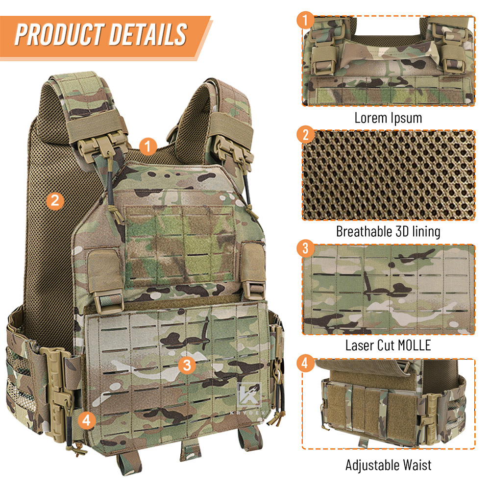 KRYDEX Tactical Vest Molle Las – обзор и цена Crossfit Weight Vest