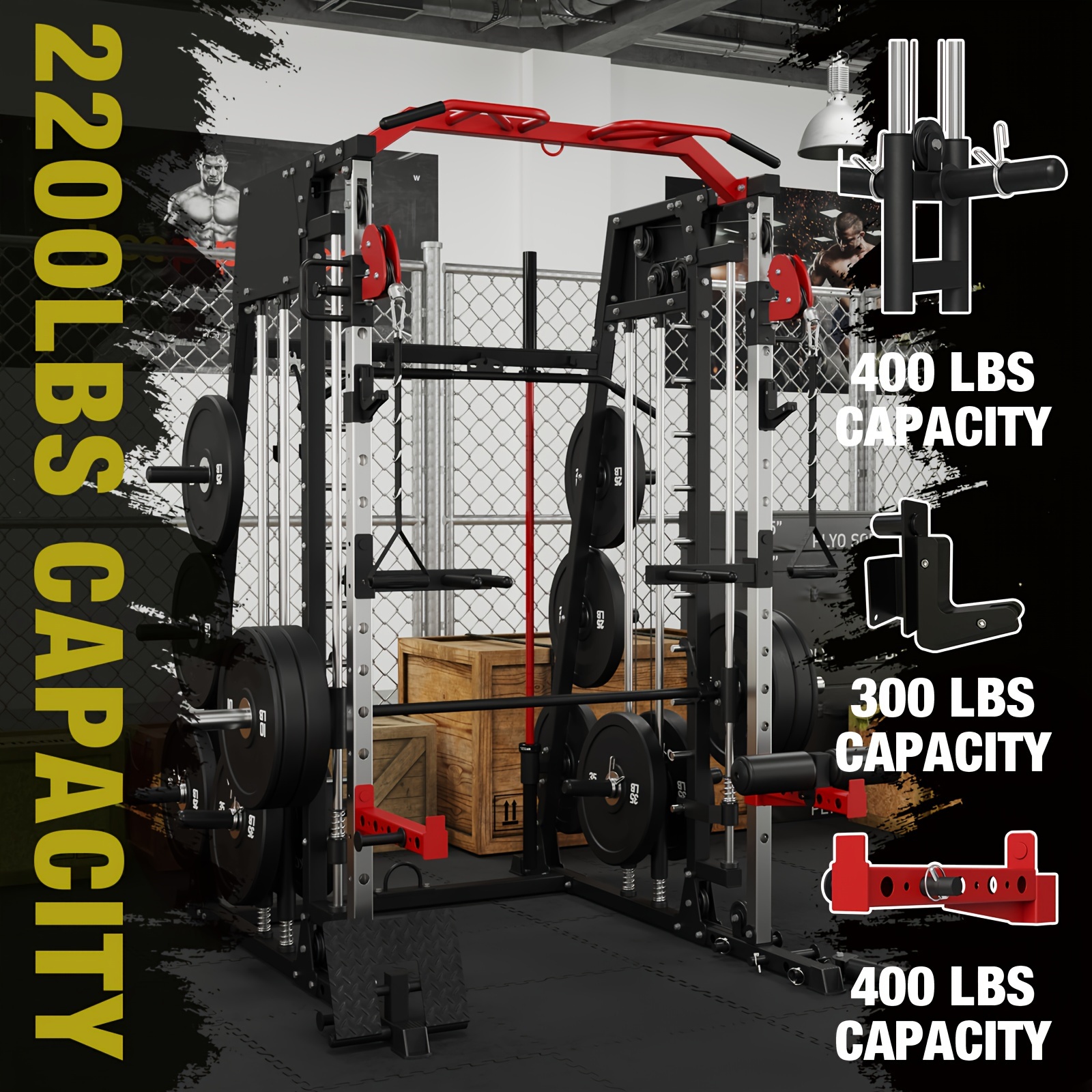 ALL-IN-ONE 2200lbs Smith Machi – обзор и цена Landmine Barbell Attachment