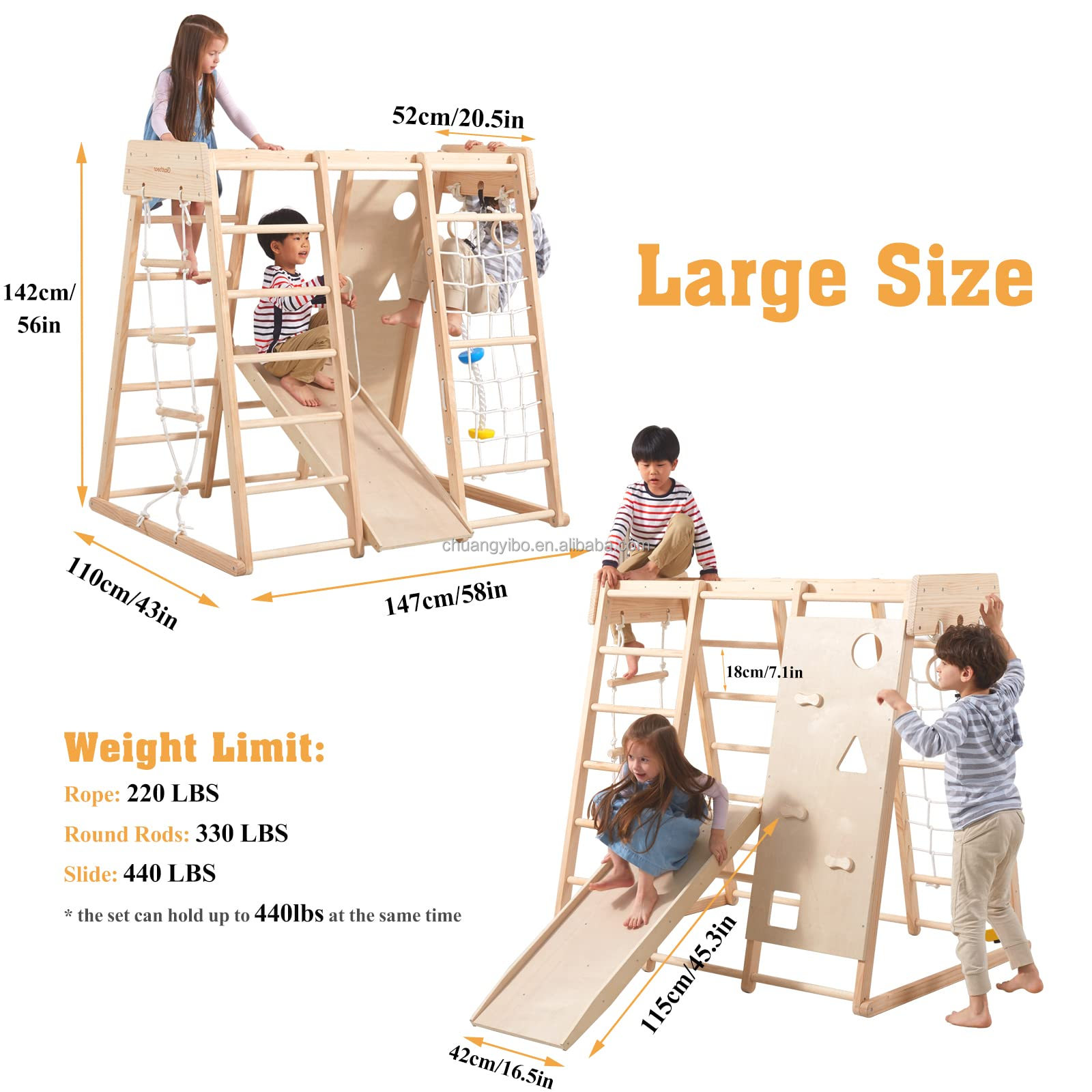 Indoor Playground Jungle Gym T – обзор и цена Gymnastic Ring Wood
